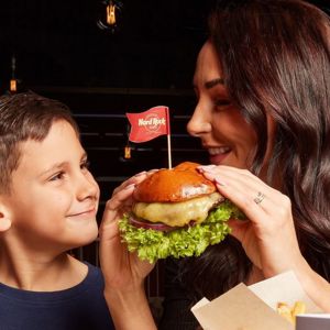 Family dining together at Hard Rock Cafe