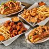 Hot dogs, chicken and fries