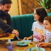 Family dining together