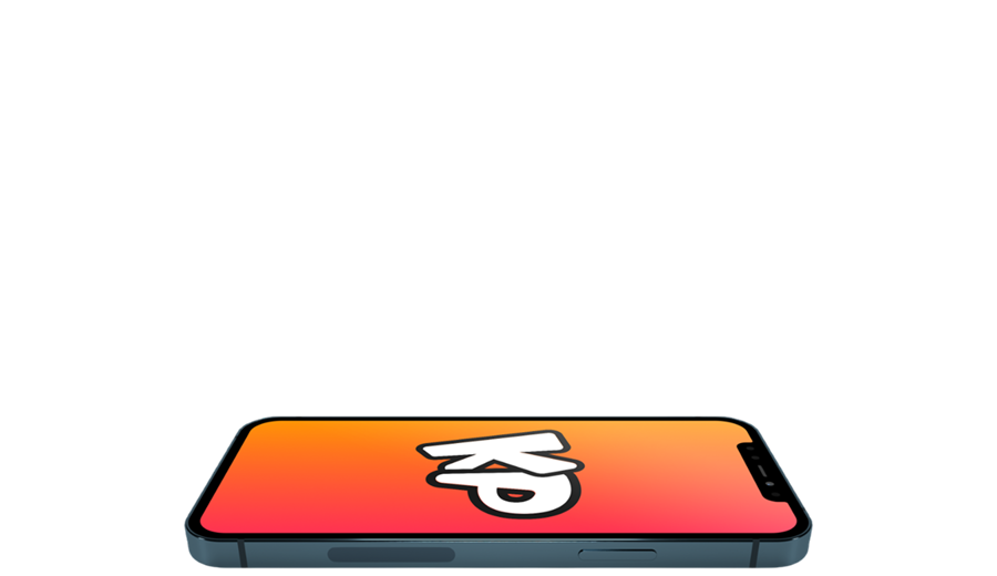 Kids jumping on a phone featuring the splash screen of the Kids Pass app